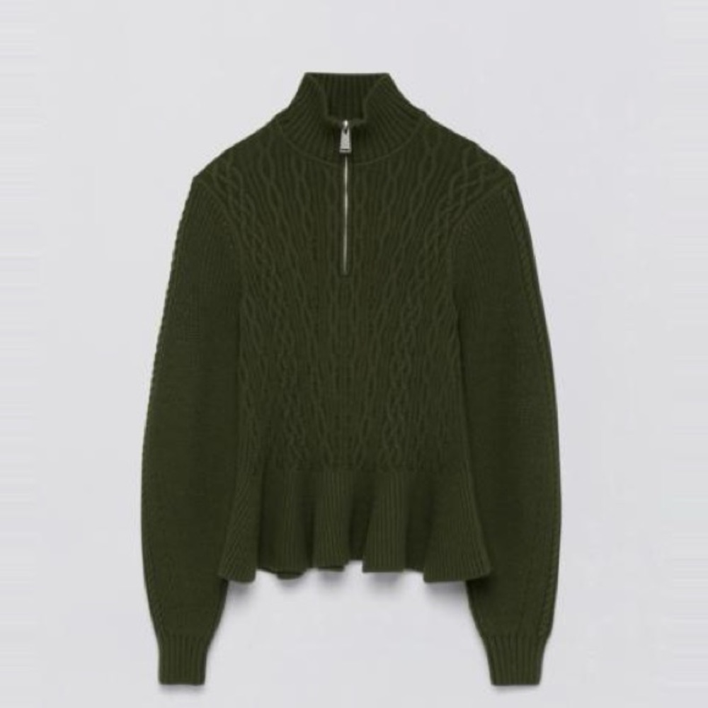Simkhai Susanna Peplum Polo Sweater